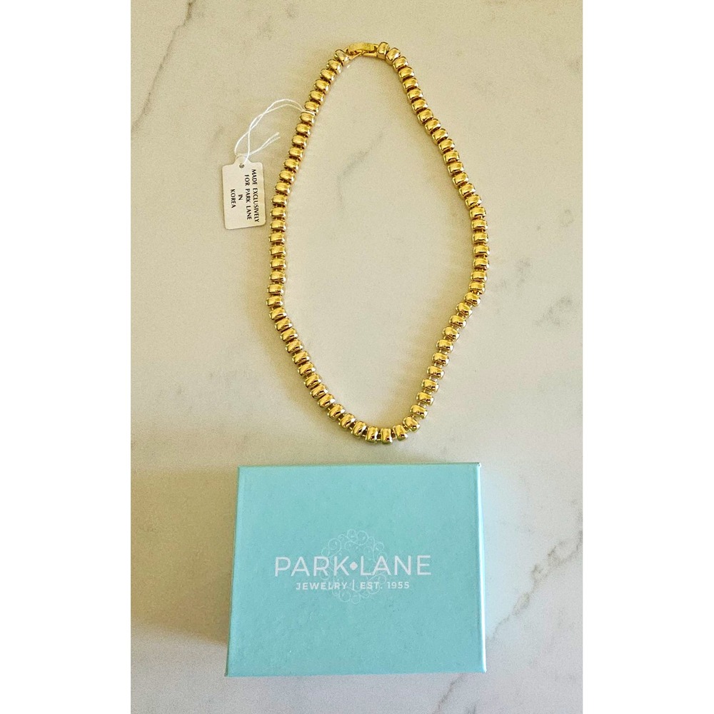 Park Lane Gold Tone Velora Chain Link Necklace Box Clasp Closure